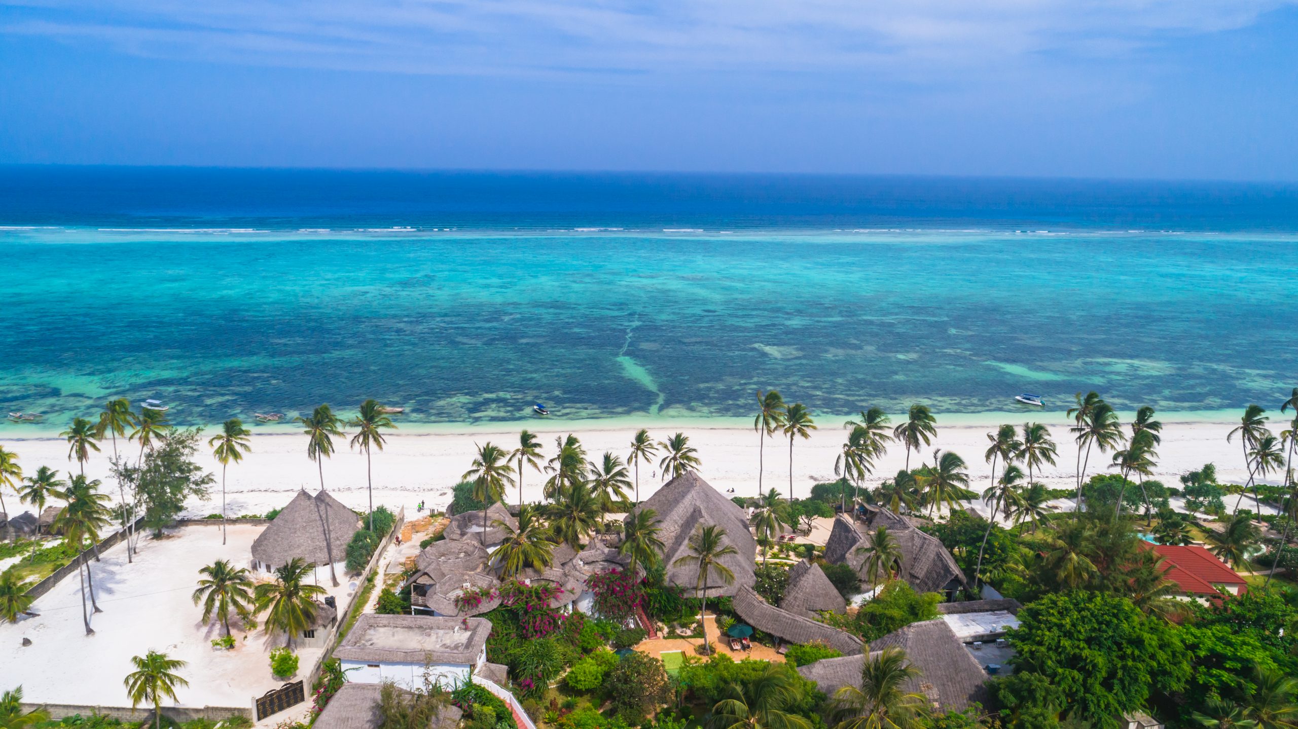 Aerial. Matemwe, Zanzibar. Tanzania.